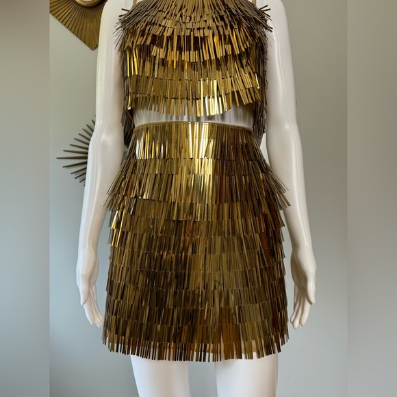 ASOS Design - Top and Skirt Set in Gold Shard Sequin - Picture 9 of 14